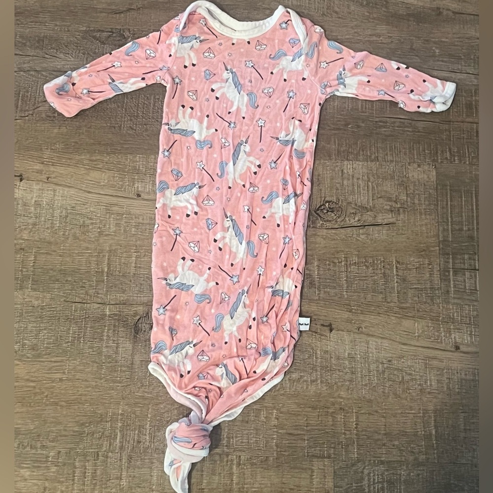 Little sleepies baby girl newborn nb Pink Unicorn Baby Sleep notted Gown
